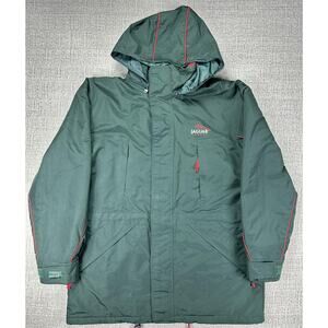 Jaguar Racing Jacket Sz L Green F1 Formula 1 Hooded Nylon Winter Parka Lined